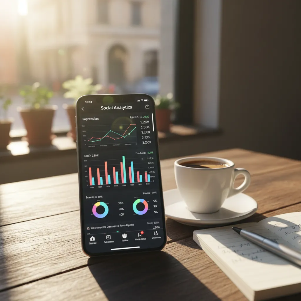 Analisi delle metriche social su smartphone, passaggio fondamentale per ogni creator