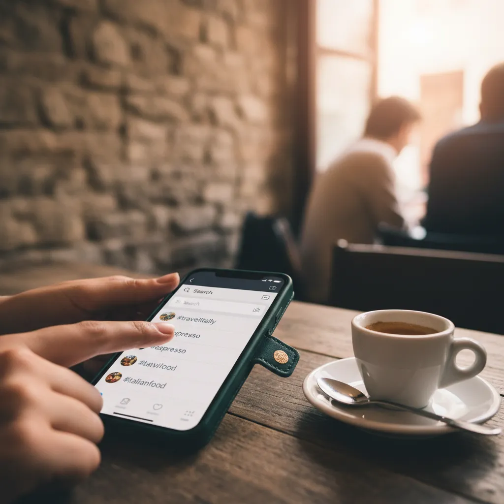 La barra di ricerca di Instagram è uno strumento gratuito e potente per trovare hashtag pertinenti