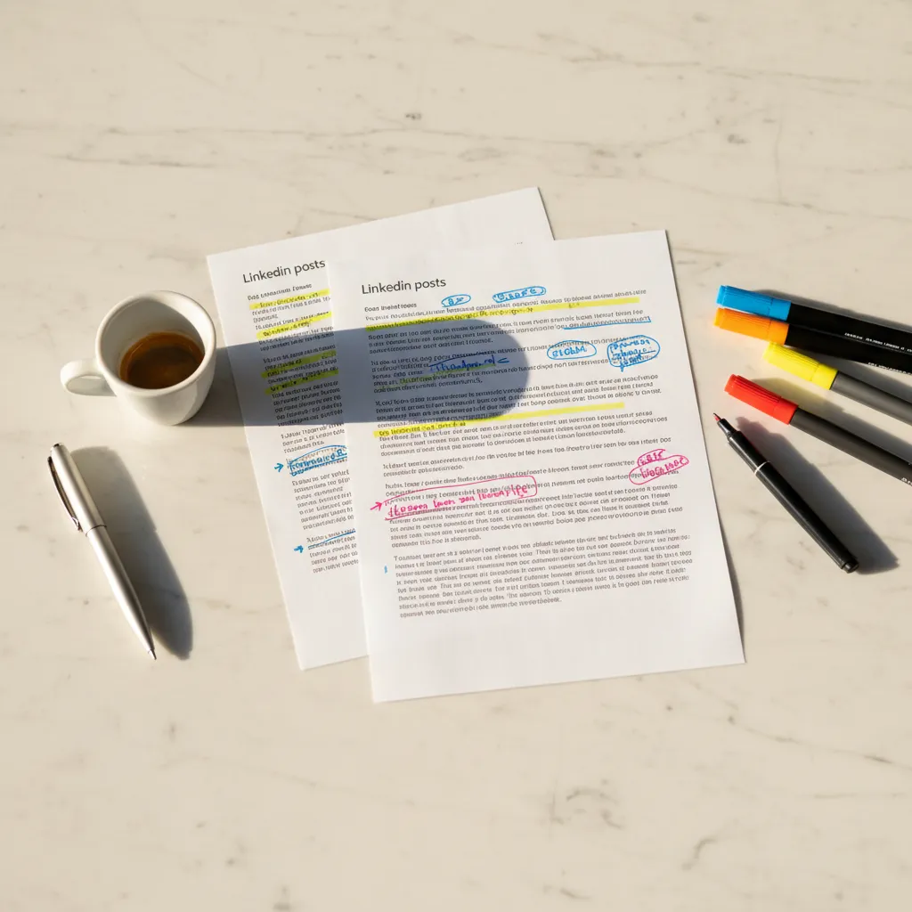 Pianificare la struttura del post su carta prima di pubblicare aiuta a mantenere coerenza e chiarezza