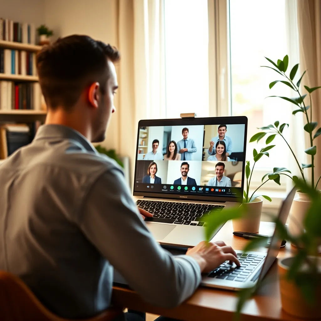 Riunione da remoto con il team: il lavoro a distanza nel digital marketing è ormai diffuso
