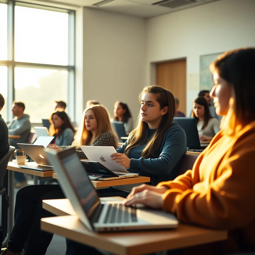 Studenti durante una lezione del corso di laurea in digital marketing a Reggio Emilia