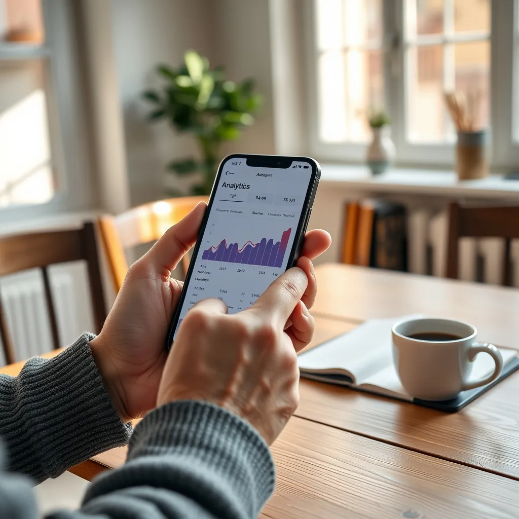 Analisi delle statistiche del profilo creator direttamente dallo smartphone