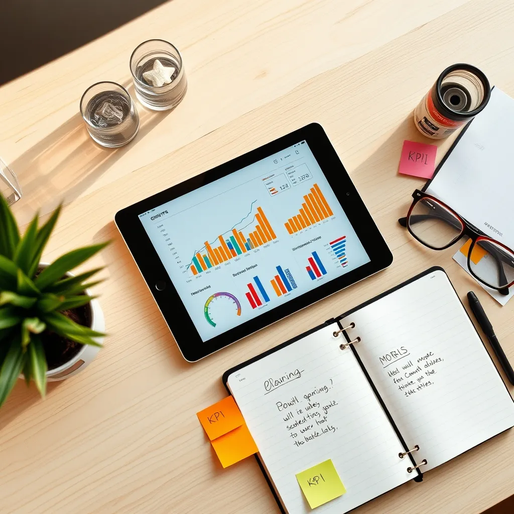 Organizzazione del sistema di analytics con appunti strategici e obiettivi settimanali