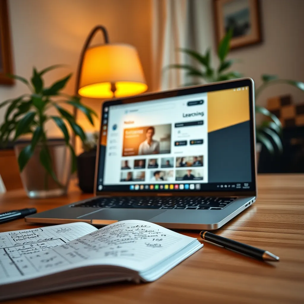 Piattaforma di apprendimento a distanza con lezioni registrate e materiali di studio